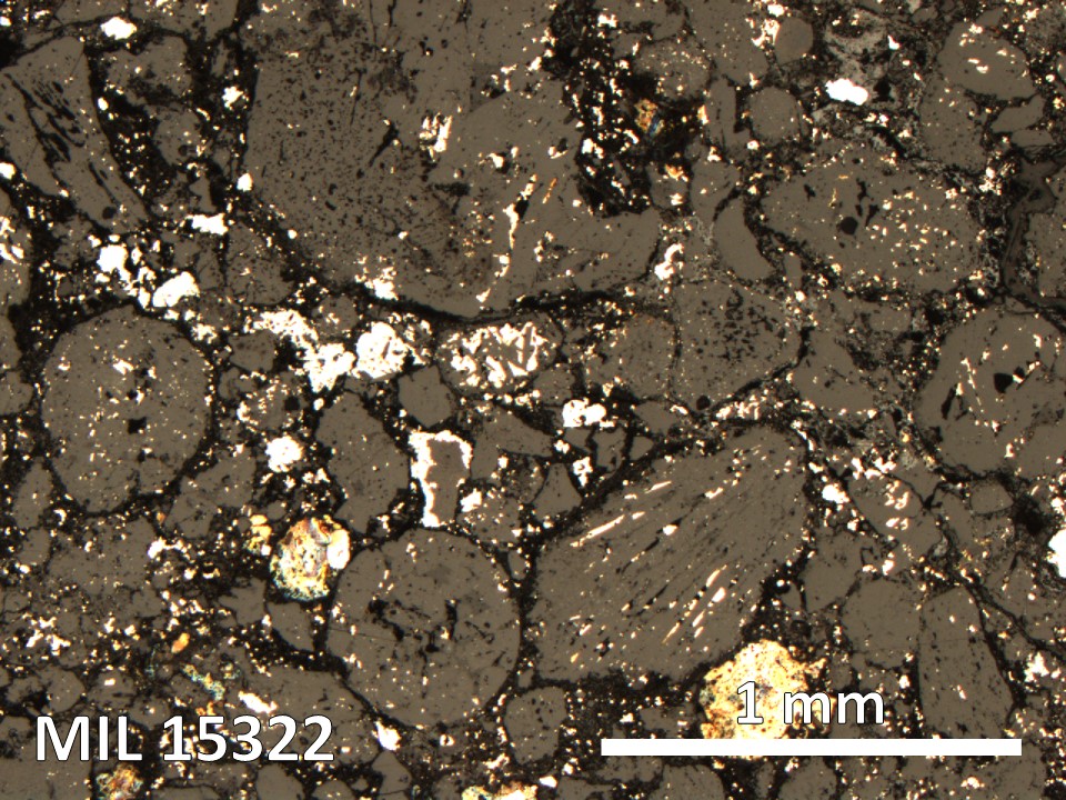 Thin Section Photo of Sample MIL 15322 in Reflected Light with 5X Magnification