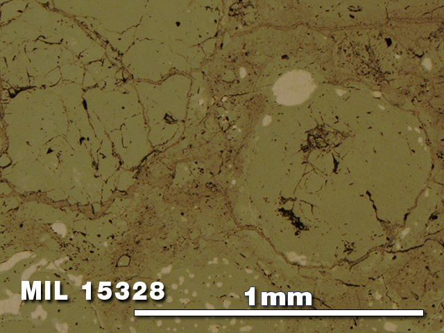 Thin Section Photo of Sample MIL 15328 in Reflected Light with 5X Magnification