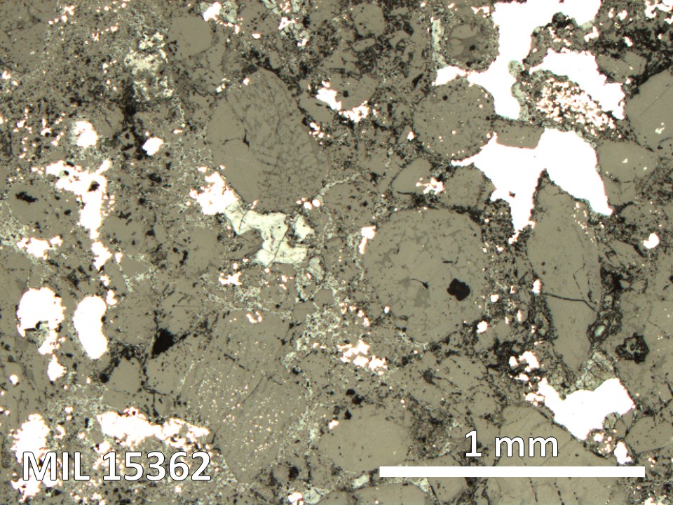 Thin Section Photo of Sample MIL 15362 in Reflected Light with 5X Magnification