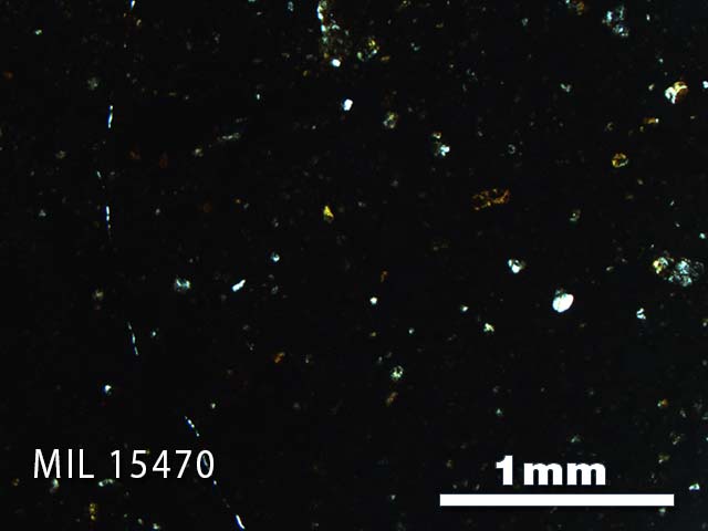 Thin Section Photo of Sample MIL 15470 in Plane-Polarized Light with 2.5X Magnification