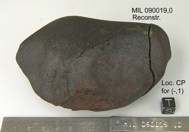 Lab Photo of Sample MIL 090019 Showing Top South Reconstruction View