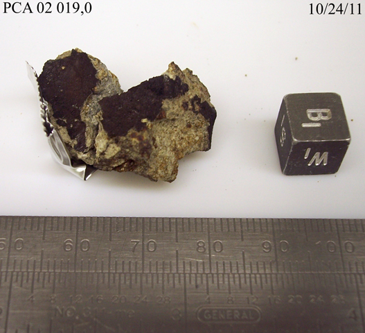 Lab Photo of Sample PCA 02019 Showing Bottom West View