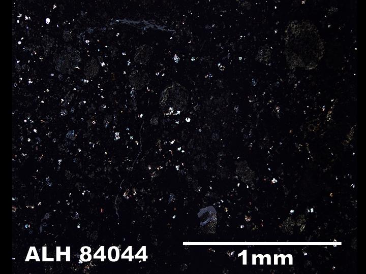 Thin Section Photo of Sample ALH 84044 in Cross-Polarized Light
