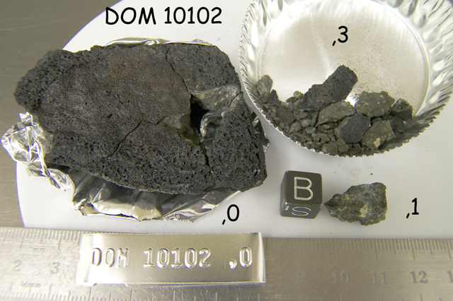 Lab Photo of Sample DOM 10102 Showing Splits View