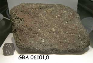 Lab Photo of Sample GRA 06101  showing Bottom View