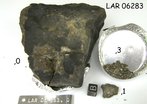 Lab Photograph of Top View of Sample LAR 06283