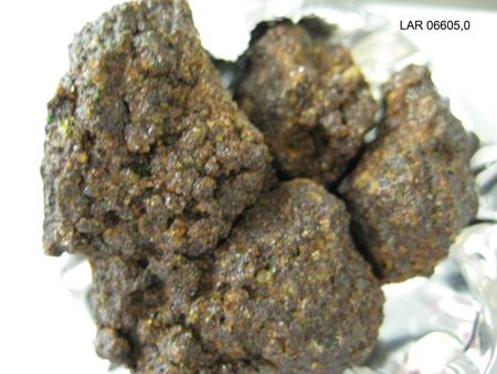 LAR 06605 Meteorite Sample Photograph Showing Bottom View
