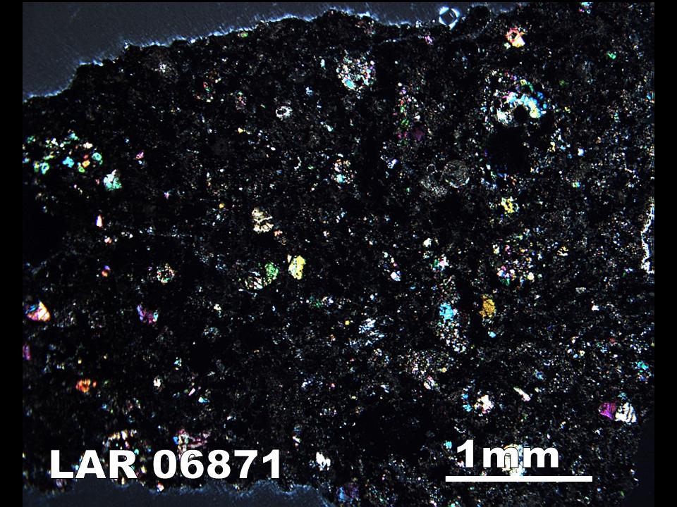 Thin Section Photograph of Sample LAR 06871 in Cross-Polarized Light