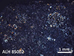 Thin Section Photo of Sample ALH 85002 in Cross-Polarized Light with 5X Magnification