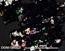 DOM 08012 Meteorite Thin Section Photo with 5x magnification in Cross-Polarized Light