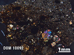 Thin Section Photo of Sample DOM 10092 in Cross-Polarized Light with 1.25X Magnification