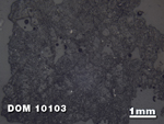 Thin Section Photo of Sample DOM 10103 at 1.25X Magnification in Reflected Light