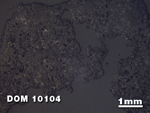 Thin Section Photo of Sample DOM 10104 at 1.25X Magnification in Reflected Light