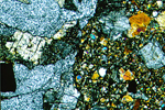 Thin Section Photo of Sample EET 96003 in Cross Polarized Light