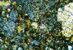 Thin Section Photo of Sample EET 96004 in Cross Polarized Light