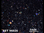 Thin Section Photo of Sample EET 96026 in Cross-Polarized Light