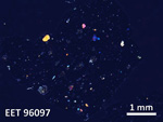 Thin Section Photo of Sample EET 96097 in Cross-Polarized Light with  Magnification