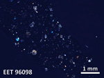 Thin Section Photo of Sample EET 96098 in Cross-Polarized Light with  Magnification