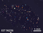 Thin Section Photo of Sample EET 96226 in Cross-Polarized Light with  Magnification