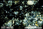 Thin Section Photo of Sample EET 96286 in Cross-Polarized Light with 2.5X Magnification