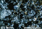 Thin Section Photo of Sample EET 96299 in Cross-Polarized Light with 2.5X Magnification