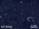 Thin Section Photo of Sample EET 99430 in Cross-Polarized Light with  Magnification