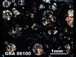 Thin Section Photo of Sample GRA 06100  in Cross-Polarized Light