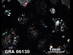 Thin Section Photo of Sample GRA 06130  in Cross-Polarized Light