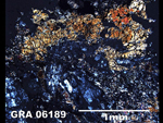 Thin Section Photo of Sample GRA 06189  in Cross-Polarized Light