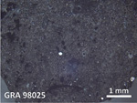 Thin Section Photo of Sample GRA 98025 in Reflected Light with 5X Magnification