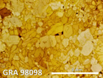 Thin Section Photo of Sample GRA 98098 in Plane-Polarized Light