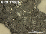 Thin Section Photo of Sample GRO 17063 in Reflected Light with 2.5X Magnification