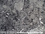 Thin Section Photo of Sample GRO 17139 in Reflected Light with 2.5X Magnification