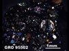 Thin Section Photograph of Sample GRO 95502 in Cross-Polarized Light