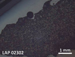 Thin Section Photo of Sample LAP 02302 in Reflected Light with  Magnification