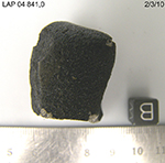 Lab Photo of Sample LAP 04841 Showing  Bottom View
