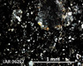 LAR 06252 Meteorite Thin Section Photo with 5x magnification in Cross-Polarized Light