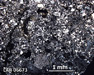 LAR 06673 Meteorite Thin Section Photo with 2.5x magnification in Cross-Polarized Light
