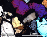 Thin Section Photograph of Sample LAR 06719 in Cross-Polarized Light