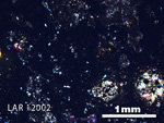 Thin Section Photograph of Sample LAR 12002 in Cross-Polarized Light
