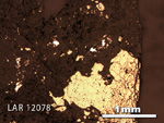 Thin Section Photo of Sample LAR 12078 in Reflected Light with 2.5X Magnification
