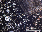 Thin Section Photo of Sample LAR 12128 in Plane-Polarized Light with 2.5X Magnification