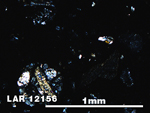 Thin Section Photo of Sample LAR 12156 in Cross-Polarized Light with 5X Magnification