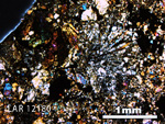Thin Section Photo of Sample LAR 12180 in Cross-Polarized Light with 2.5X Magnification
