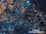 Thin Section Photograph of Sample LAR 12320 in Cross-Polarized Light