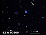 Thin Section Photo of Sample LEW 90500 in Cross-Polarized Light