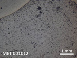 Thin Section Photo of Sample MET 001012 in Reflected Light with  Magnification
