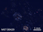 Thin Section Photo of Sample MET 00429 in Cross-Polarized Light with  Magnification