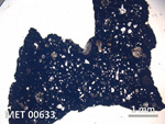 Thin Section Photo of Sample MET 00633 in Plane-Polarized Light with  Magnification
