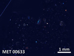 Thin Section Photo of Sample MET 00633 in Cross-Polarized Light with  Magnification